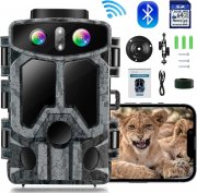 Nartov 4K Ultra HD 60MP 30fps Bluetooth Wildkamera mit App