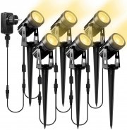 NATPOW LED Gartenstrahler mit Erdspie&szlig;