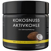 Nat&uuml;rliches Premium Kokosnuss Aktivkohle Pulver zur nat&uuml;rlichen Zahnaufhellung f&uuml;r wei&szlig;e Z&auml;hne