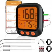 Navidue Bluetooth Grillthermometer inkl. 4 Sonden mit App f&uuml;r iOS und Android
