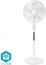 Nedis WLAN Smart Standventilator mit Google Home und Alexa Sprachsteuerung