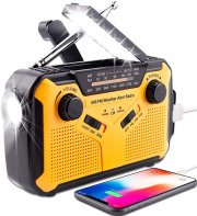 NESIFEE Notfall Solar- und Kurbelradio mit Taschenlampe und 3000mAh Powerbank
