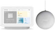 Nest Hub Smart Display mit Sprachsteuerung + Nest Mini Smarter Lautsprecher mit Sprachsteuerung