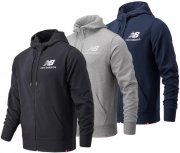New Balance Essentials Stacked Full Zip Hoodie Kapuzenjacken in 3 Farben ausw&auml;hlbar