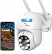 NGTeco C4110A 3MP WiFi &Uuml;berwachungskamera mit Spotlight, Nachtsicht, Bewegungserkennung