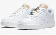 NIKE Air Force 1 LO PRM DN5463 100 Unisex Echtleder Sneaker Wei&szlig;