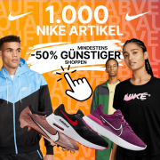  Nike Mega Sale mit mindestens 50% Rabatt + kostenloser Versand bei Geomix