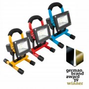 NINETEC 10W LED Akku Flutlicht Bau Strahler