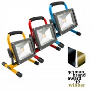 NINETEC 20W LED Akku Flutlicht Bau Strahler