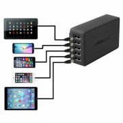 NINETEC 40W 5-Port USB Universal Ladeger&auml;t Multi Netzteil mit SmartIQ Technologie