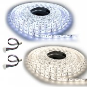 NINETEC 5 Meter LED Stripe Warmwei&szlig; oder Kaltwei&szlig; bei Ebay f&uuml;r 7,99 Euro
