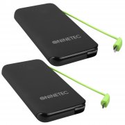 NINETEC NT-610 PowerBank 10.000mAh mit Lightning oder Micro-USB 