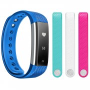 NINETEC Smartfit F3HR Blau Fitnesstracker mit Herzfrequenz inkl. 3 Ersatzb&auml;nder