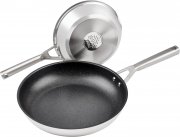 Ninja Foodi Zerostick Edelstahl-Bratpfannenset 2-teilig 20/28 cm f&uuml;r alle Herdarten