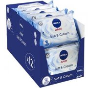 Nivea Baby Soft&Cream Feuchtt&uuml;cher Baby Soft & Cream(12 x 63 St&uuml;ck)nur 9,25&euro; inkl. Versand (prime)