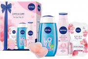 NIVEA Love & Care Beauty Geschenk- und Pflegeset f&uuml;r K&ouml;rper, Gesicht und Lippen
