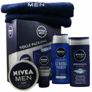 NIVEA MEN 5tlg Geschenkset SG & Shampoo & Gesichtscreme & Creme & G&auml;stehandtuch