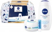 NIVEA Wegbegleiter Geschenkset mit Kulturtasche, Pflegedusche, Feuchtigkeitscreme und Labello