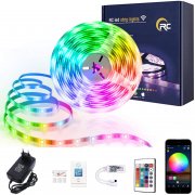 Nobrand 5m RGB LED Strip mit Musik Sync, APP Control und Alexa, Siri Steuerung