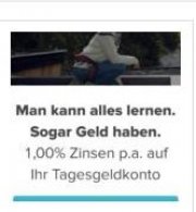 Noch bis Dienstag: 1 Prozent aufs Consors-Tagesgeld f&uuml;r Neukunden