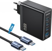 NOHON 100W PD3.0 GaN 4-Port USB-A und USB-C Schnellladeger&auml;t inkl. USB-C-Kabel