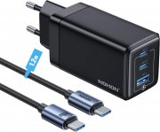 NOHON 65W GaN 3-Port Schnellladeger&auml;t PD3.0 + 140W USB-C Ladekabel