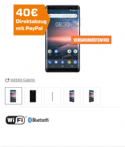 NOKIA 8 Sirocco, Smartphone, 128 GB, Schwarz f&uuml;r 299&euro; incl. VSK statt 339&euro; (Idealo)