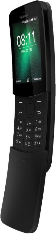 NOKIA 8110 4G, Handy, 512 MB, Schwarz, 3G Unterst&uuml;tzung f&uuml;r 49&euro; incl. VSK statt 68,80&euro; (Idealo)
