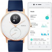 Nokia Steel HR Smartwatch 36mm Ros&eacute;gold-blau bei Comtech f&uuml;r 159 Euro