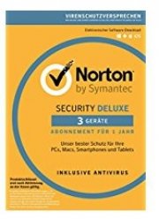 Norton Security Deluxe 2018 3 Ger&auml;te 1 Jahr