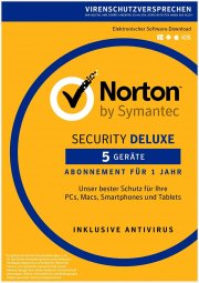 Norton Security Deluxe 2018 | 5 Ger&auml;te | 1 Jahr | PC/Mac/iOS/Android | Download f&uuml;r 18.99&euro;