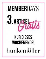 Nur dieses Wochenende: Member Days bei Hunkm&ouml;ller und jeden 3. Artikel gibts GRATIS