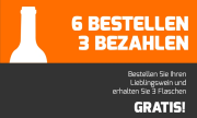 Nur f&uuml;r 2 Tage 6 Flaschen bestellen und 3 bezahlen + Gratisversand im Weinvorteil Shop