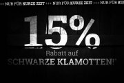 Nur f&uuml;r kurze Zeit 15% Rabatt auf schwarze Klamotten im EMP Shop