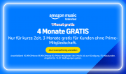 Nur f&uuml;r kurze Zeit! 4 Monate Amazon Music Unlimited gratis