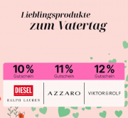 Nur heute 10%, 11% oder 12% Staffel-Rabatt auf ausgew&auml;hlte D&uuml;fte zum Vatertag bei Flaconi