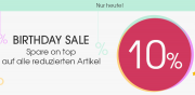 Nur heute 10% Extra-Rabatt auf alle bereits reduzierte Sale-Artikel im Babymarkt