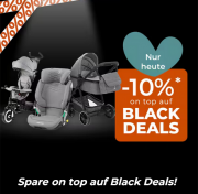 Nur heute 10% Extra-Rabatt auf Black Week Deals im Babymarkt