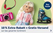 Nur heute 10% Extra-Rabatt auf das gesamte Sortiment + gratis Versand im MyToys Shop