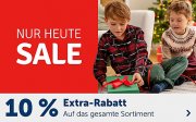 Nur heute 10% Extra-Rabatt auf das gesamte Sortiment im MyToys Shop