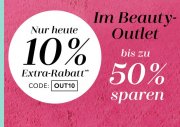 Nur heute -10% extra Rabatt im Outlet bei Douglas