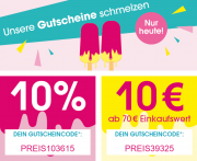 Nur heute 10% oder 10 Euro Rabatt auf fast alles im BabyMarkt Shop