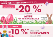 Nur heute 10% Rabatt auf alle Spielwaren und 20% Rabatt auf Mode im Karstadt Shop