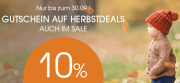 Nur heute 10% Rabatt auf das gesamte Sortiment inkl. bereits reduzierte Artikel im Babymarkt