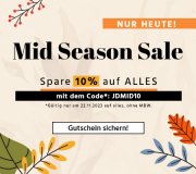 Nur heute 10% Rabatt auf das komplette Sortiment inkl. Sale bei Jeans Direct