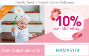 Nur heute 10% Rabatt auf fast ALLES im Babymarkt