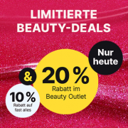 Nur heute 10% Rabatt auf fast alles und 20% Rabatt im Beauty Outlet bei Flaconi