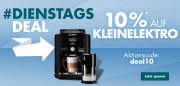Nur heute 10% Rabatt auf Kleinelektro im Galeria Karstadt Kaufhof Shop