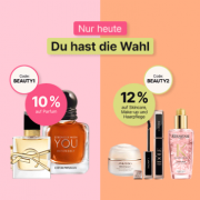 Nur heute 10% Rabatt auf Parfum oder 12% Rabatt auf Pflege und Make-up bei Flaconi