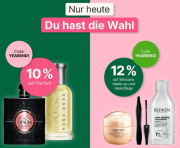 Nur heute 10% Rabatt auf Parfum oder 12% Rabatt auf Skincare, Make-up und Haare bei Flaconi